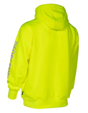 Hi Vis Lime Pullover Forcefield Logo Sleeve Graphic Hoodie