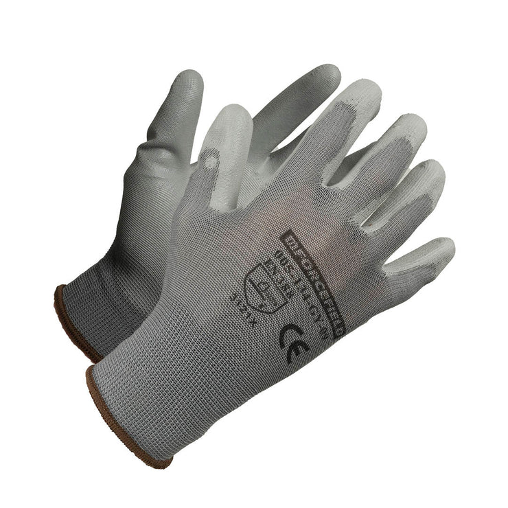 Forcefield Nylon Work Glove, Polyurethane Palm Coated