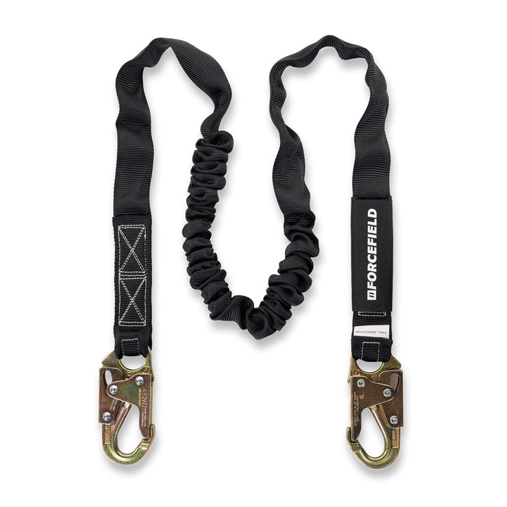 Forcefield Shock Absorbing Lanyard with 2 Snap Hooks