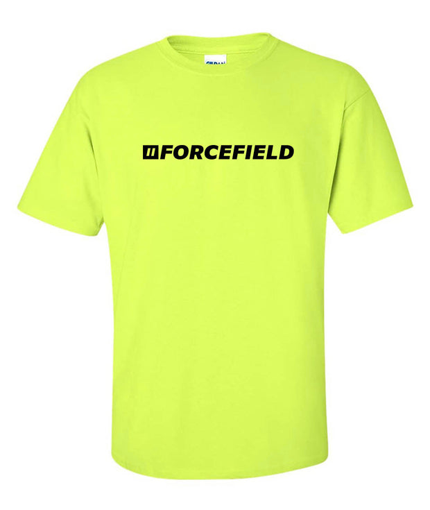 Forcefield Hi Vis Lime Lightweight Short-Sleeve Crewneck Reflective Forcefield Logo Graphic T-Shirt