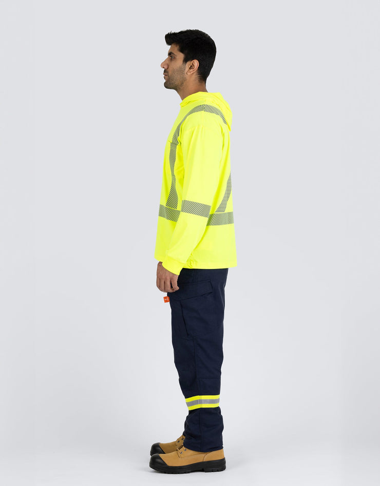 T-shirt technique ultra-doux à capuche et manches longues