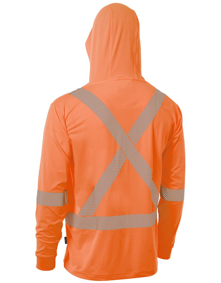 T-shirt technique ultra-doux à capuche et manches longues