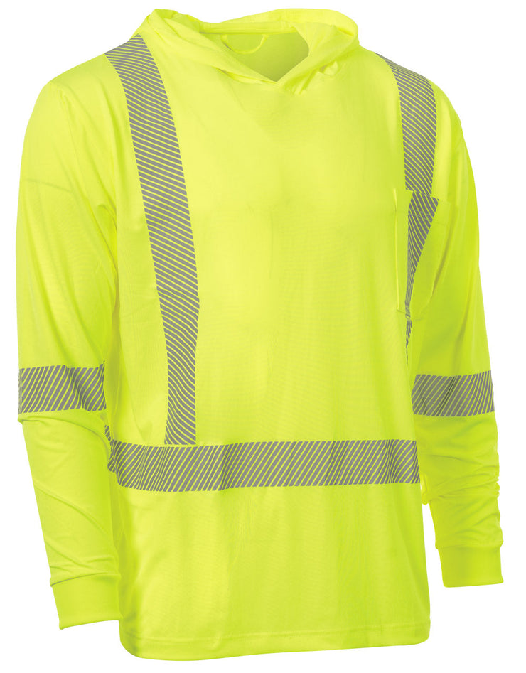 T-shirt technique ultra-doux à capuche et manches longues