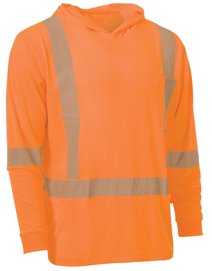 T-shirt technique ultra-doux à capuche et manches longues