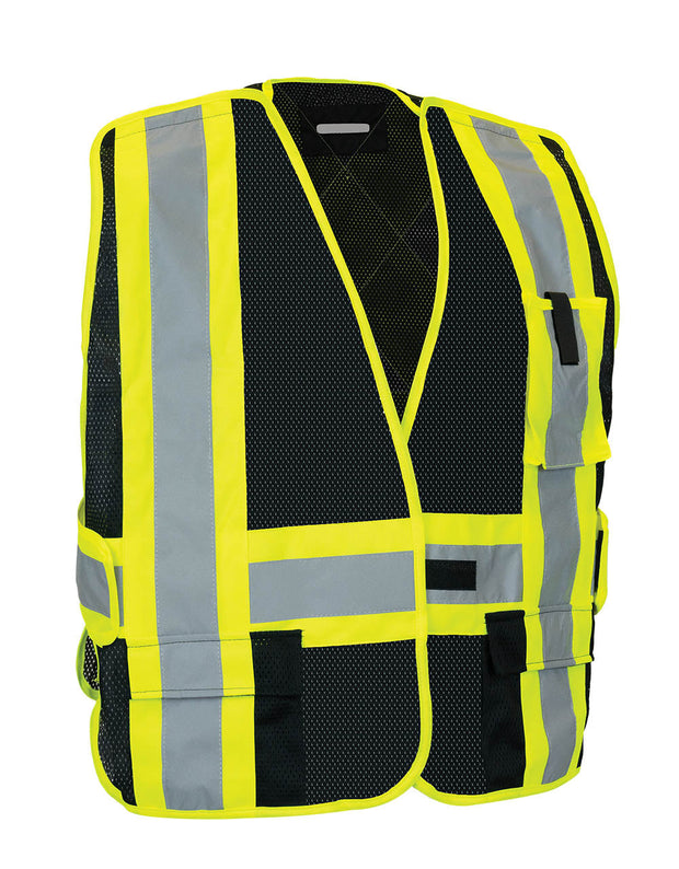 Forcefield 5-Point Tear-away Hi Vis Mesh Traffic Safety Vest, One-Size
