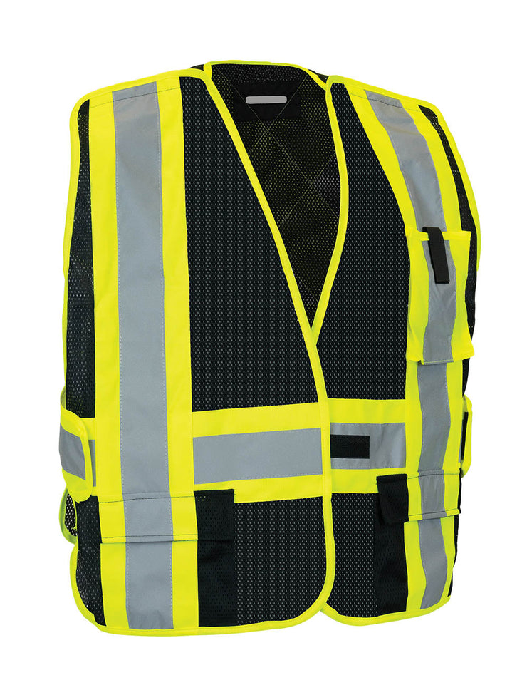 Forcefield 5-Point Tear-away Hi Vis Mesh Traffic Safety Vest, One-Size