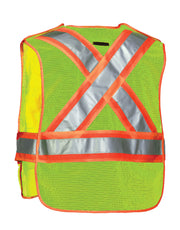 Forcefield 5-Point Tear-away Hi Vis Mesh Traffic Safety Vest, One-Size