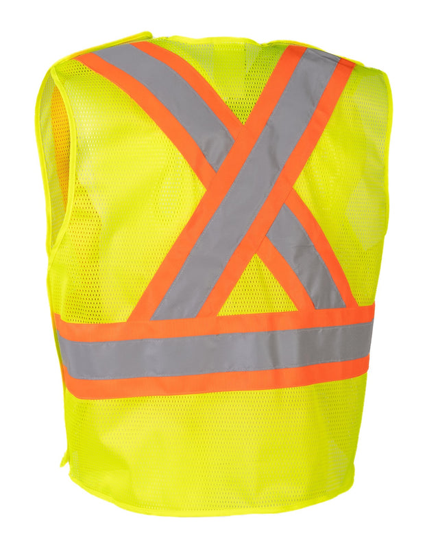 Forcefield Lightweight Polyester Mesh Safety Vest with 5-Point Tear-Away