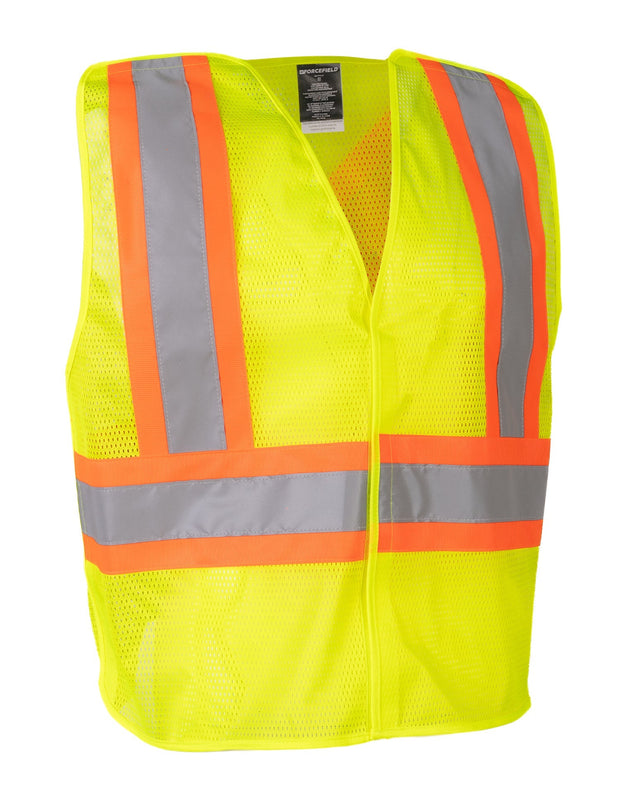 Forcefield Lightweight Polyester Mesh Safety Vest with 5-Point Tear-Away