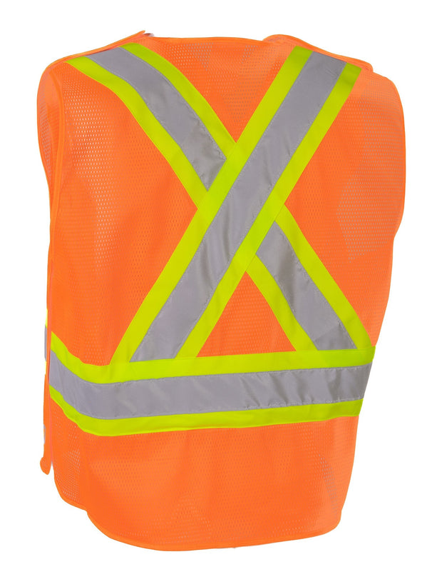 Forcefield Lightweight Polyester Mesh Safety Vest with 5-Point Tear-Away