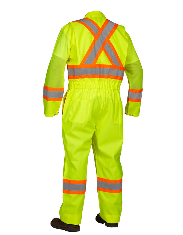 Forcefield Hi Vis Safety Flagger's Coverall, Unlined