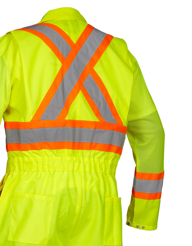 Forcefield Hi Vis Safety Flagger's Coverall, Unlined