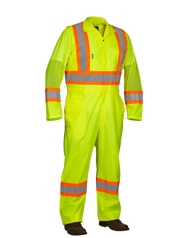 Forcefield Hi Vis Safety Flagger's Coverall, Unlined