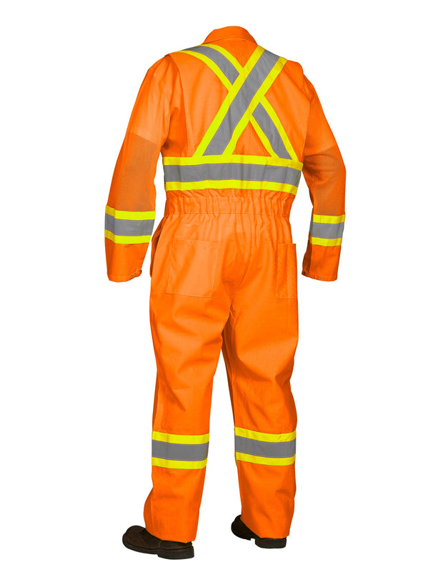 Forcefield Hi Vis Safety Flagger's Coverall, Unlined