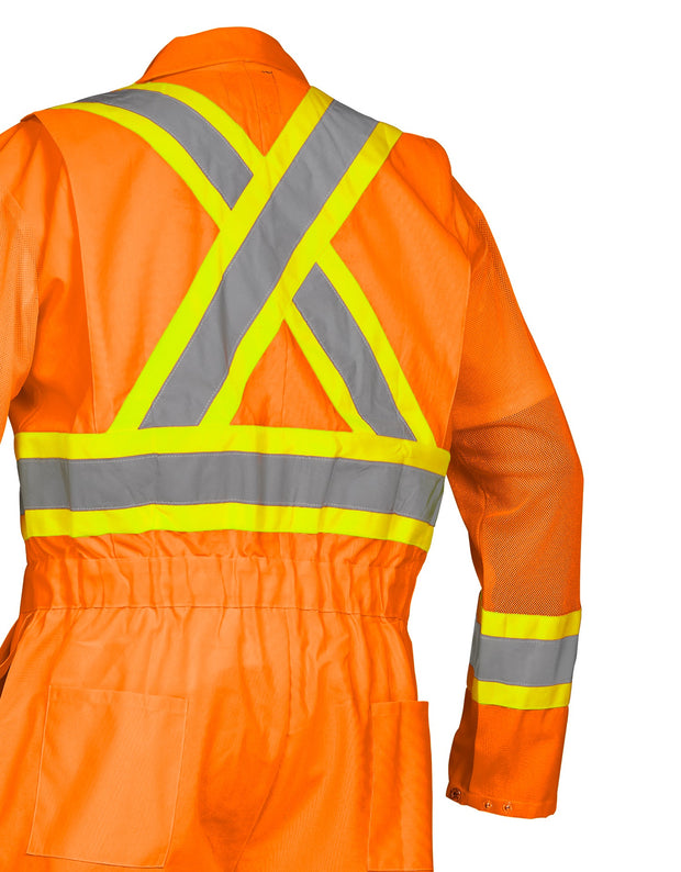 Forcefield Hi Vis Safety Flagger's Coverall, Unlined