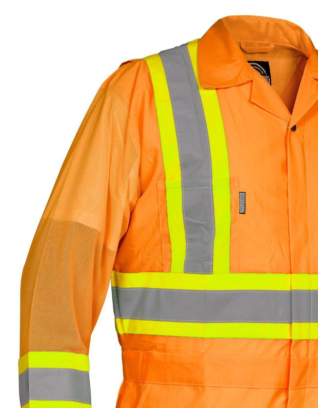 Forcefield Hi Vis Safety Flagger's Coverall, Unlined
