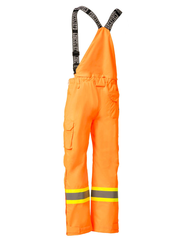 Forcefield Orange "Torngat" Premium Ripstop 2-In-1 Hi-Vis Safety Suspender Pants