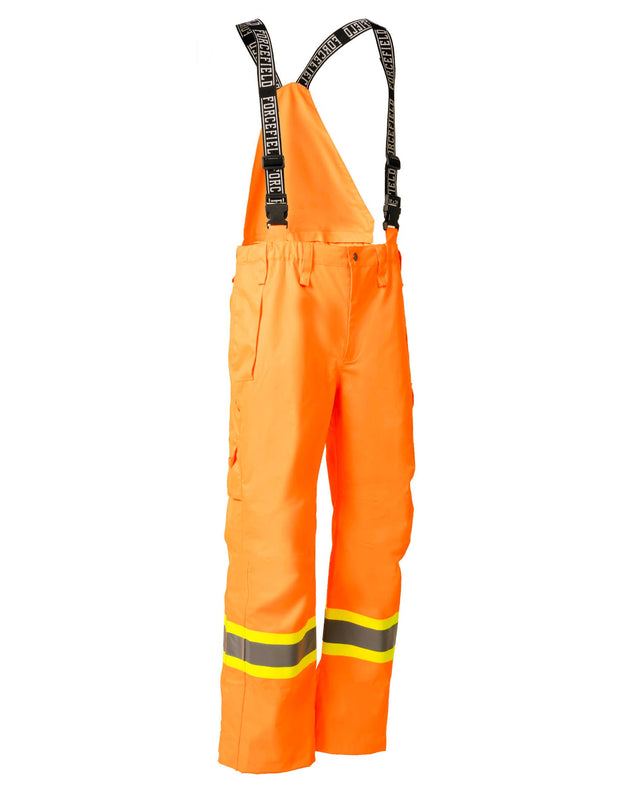 Forcefield Orange "Torngat" Premium Ripstop 2-In-1 Hi-Vis Safety Suspender Pants
