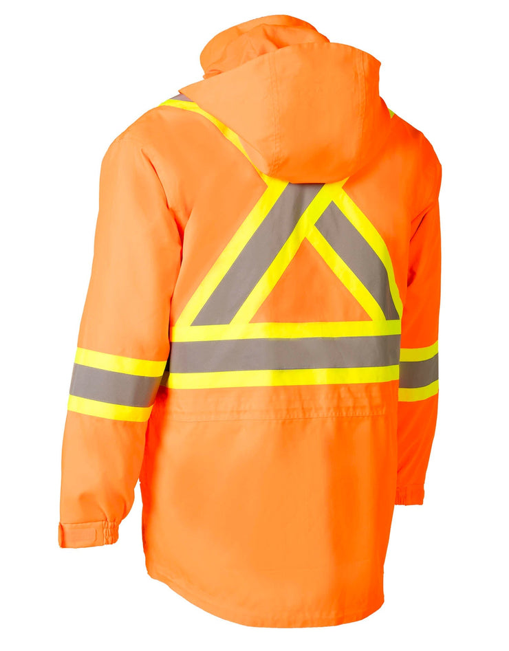 Parka de sécurité haute visibilité 4 en 1 orange « Torngat » en Ripstop de qualité supérieure 