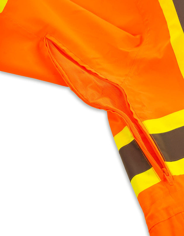 Forcefield Orange "Torngat" Premium Ripstop 4-in-1 Hi-Vis Safety Parka