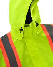 Forcefield Lime "Torngat" Premium Ripstop 4-in-1 Hi-Vis Safety Parka