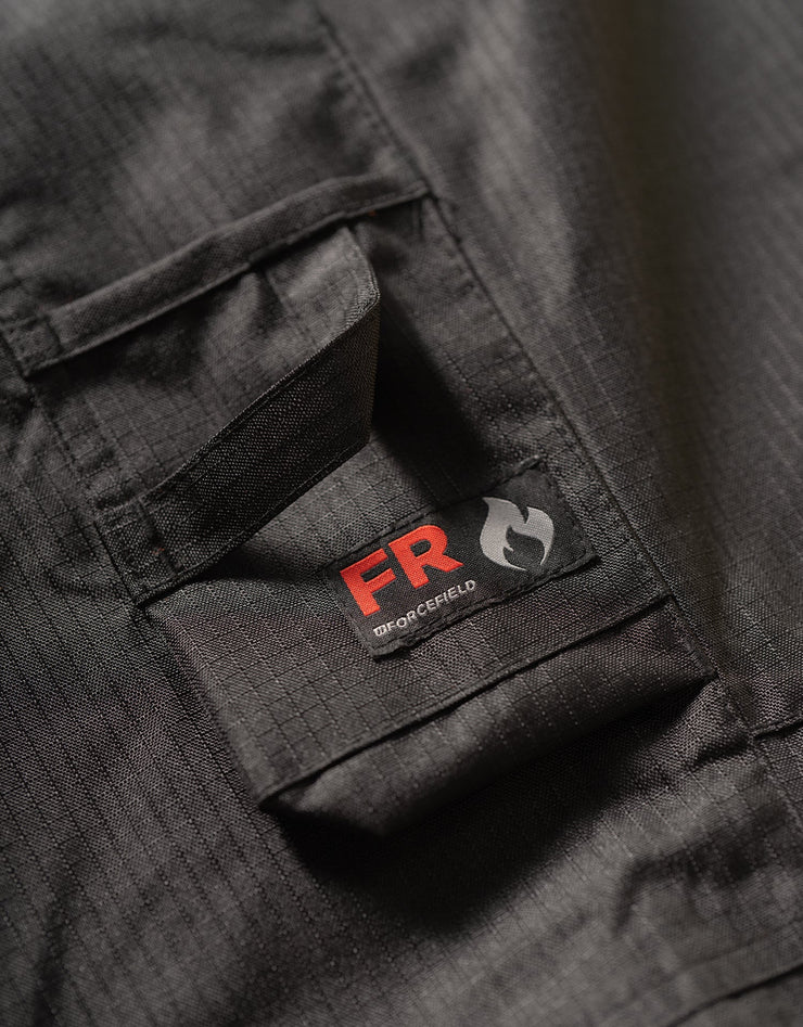 Hi-Vis Black Flame-Resistant (FR) Ripstop Light Weight Bib Pants