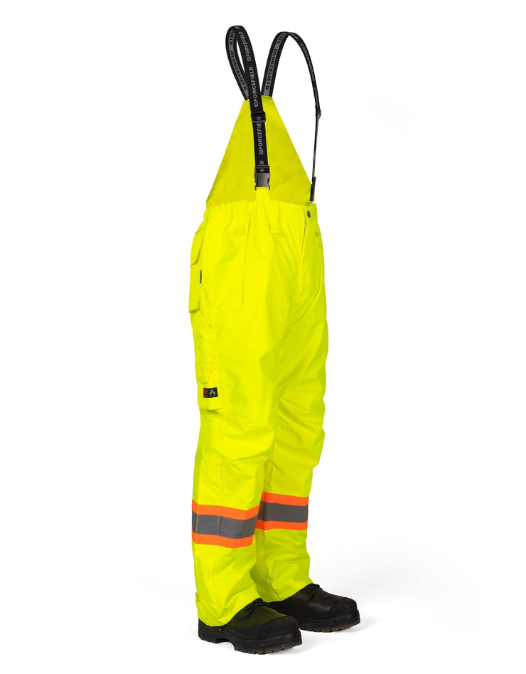 Hi-Vis Lime Flame-Resistant (FR) Ripstop Light Weight Bib Pants