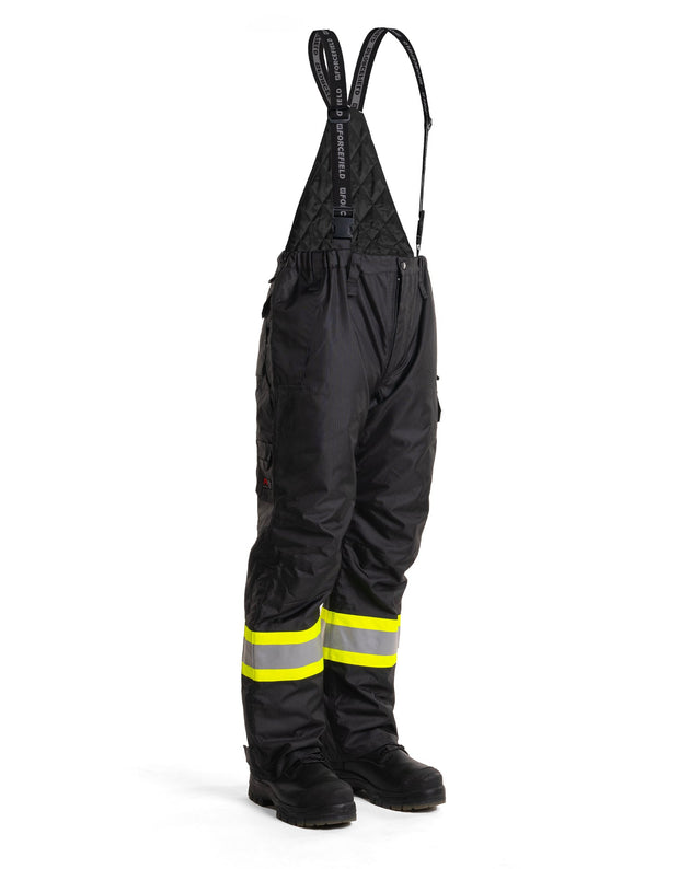 Forcefield Hi-Vis Flame-Resistant (FR) Ripstop Medium Weight Lined Bib Pants