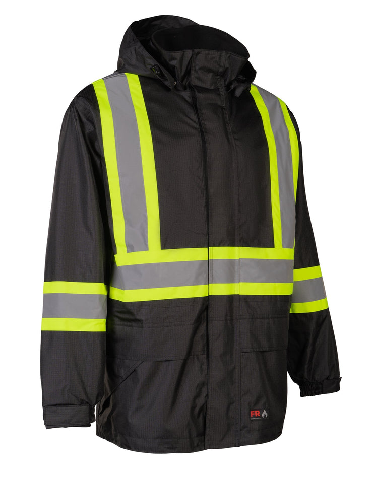 Hi-Vis Black Flame-Resistant (FR) Ripstop Light Weight Jacket