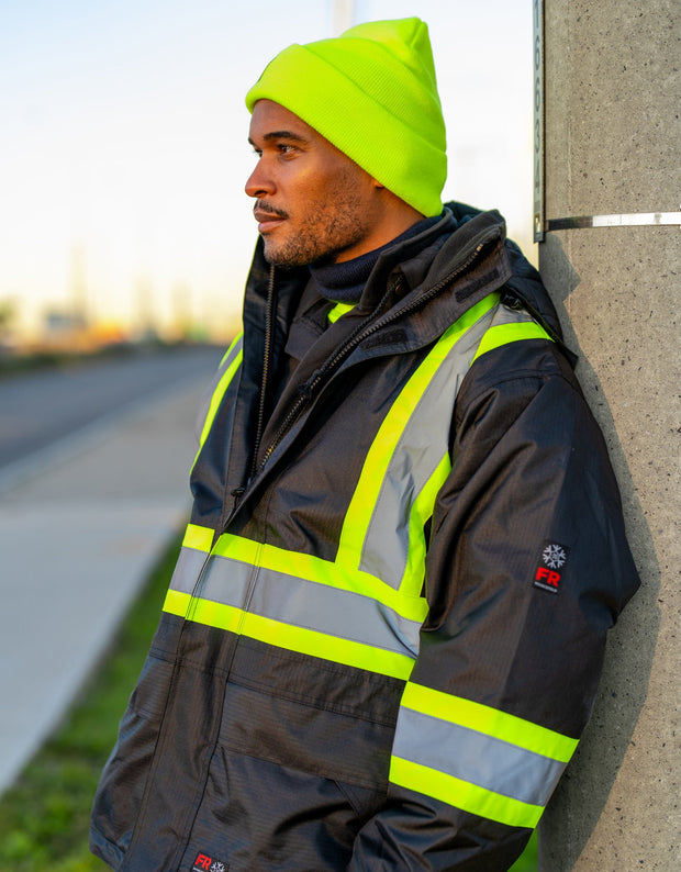 Forcefield Hi-Vis Flame-Resistant (FR) Ripstop Heavy Weight Lined Jacket