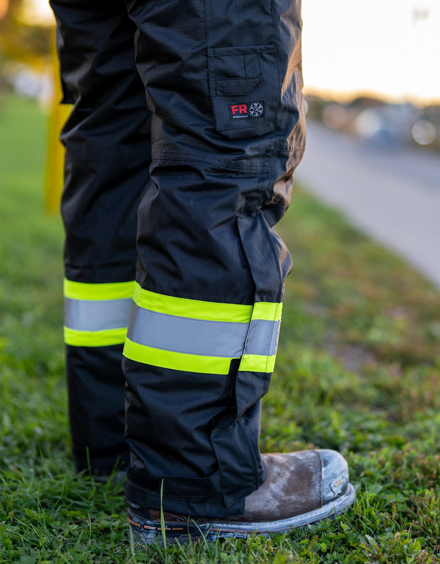 Forcefield Hi-Vis Flame-Resistant (FR) Ripstop Heavy Weight Lined Bib Pants