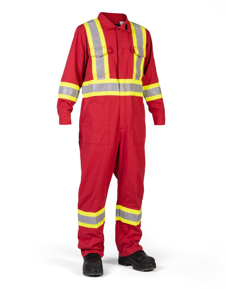 Forcefield Hi Vis Inherent Red FR Reflective Coverall – Forcefield