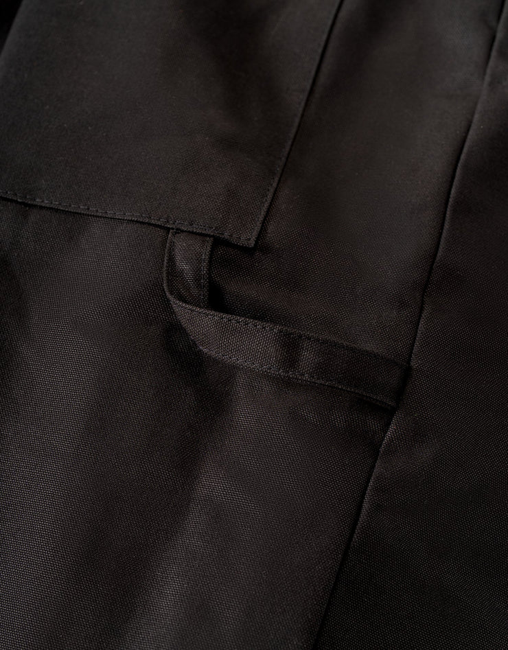 Combinaison d'hiver en toile de coton noire doublée