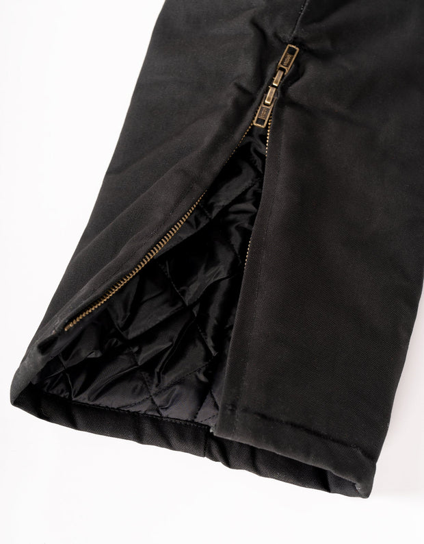 Forcefield Winter Lined Black Cotton Canvas Coverall