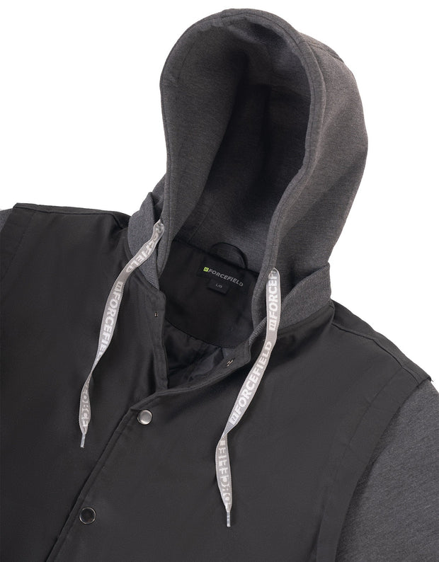 Veste de baseball en toile avec capuche 