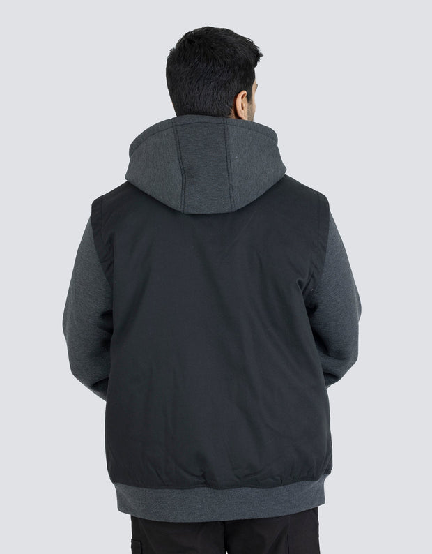 Veste de baseball en toile avec capuche 