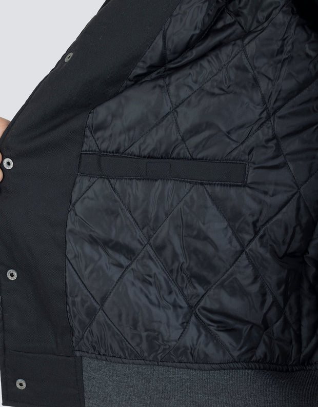 Veste de baseball en toile avec capuche 