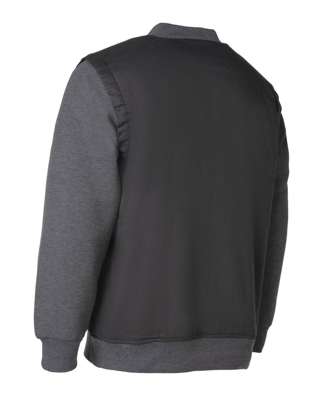 Veste de baseball en toile avec doublure en flanelle à carreaux 