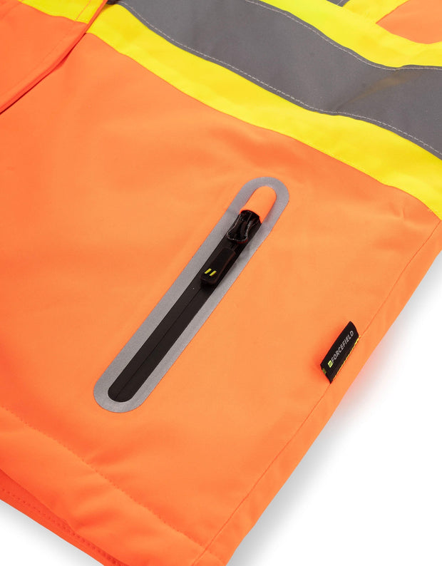 Forcefield Women's Hi-Vis Safety Parka with Detachable Hood