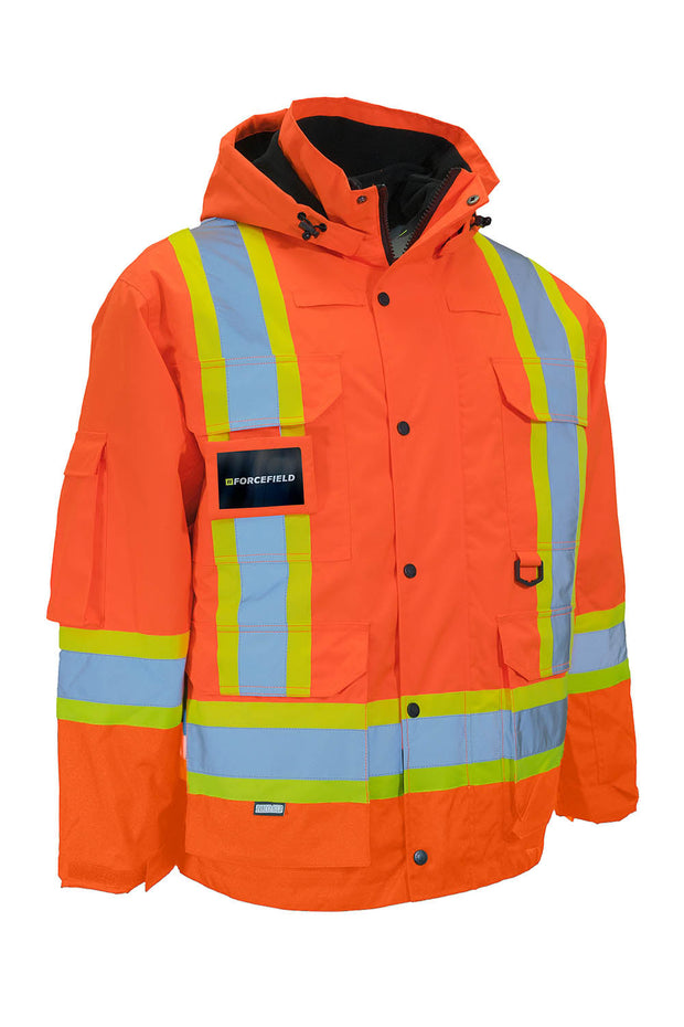 Forcefield All Orange 4-in-1 Hi Vis Safety Parka