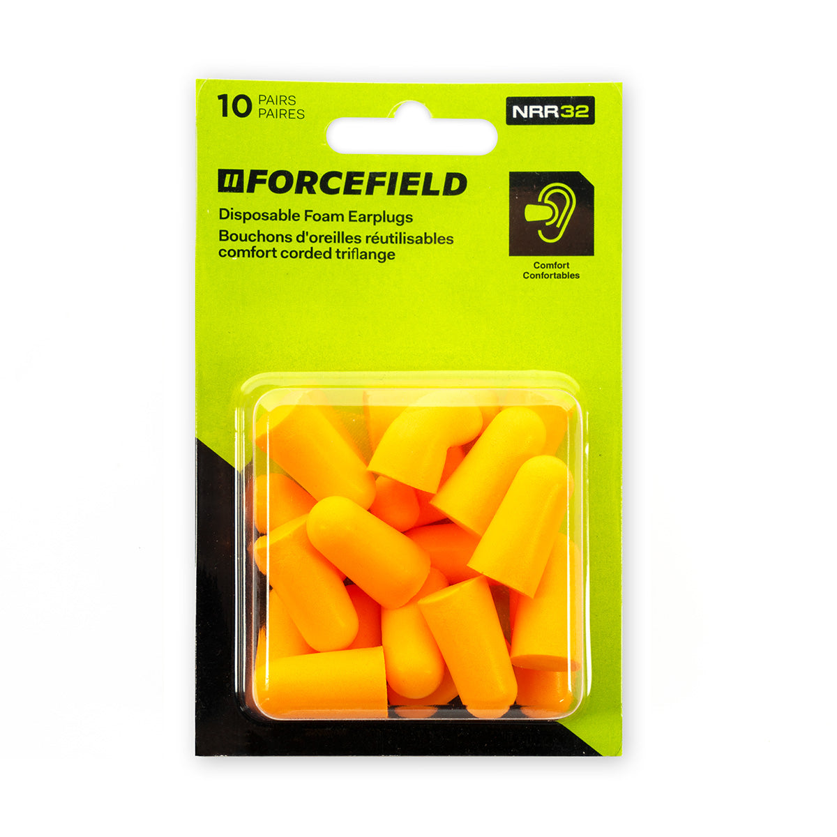 Forcefield Disposable Foam Earplugs, NRR 32 – Forcefield Canada