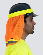 Forcefield Hi-Vis Reflective Mesh Hard Hat Sun Shade Neck Sheild