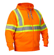 Forcefield Deluxe Hi Vis Safety Hoodie, Attached Hood