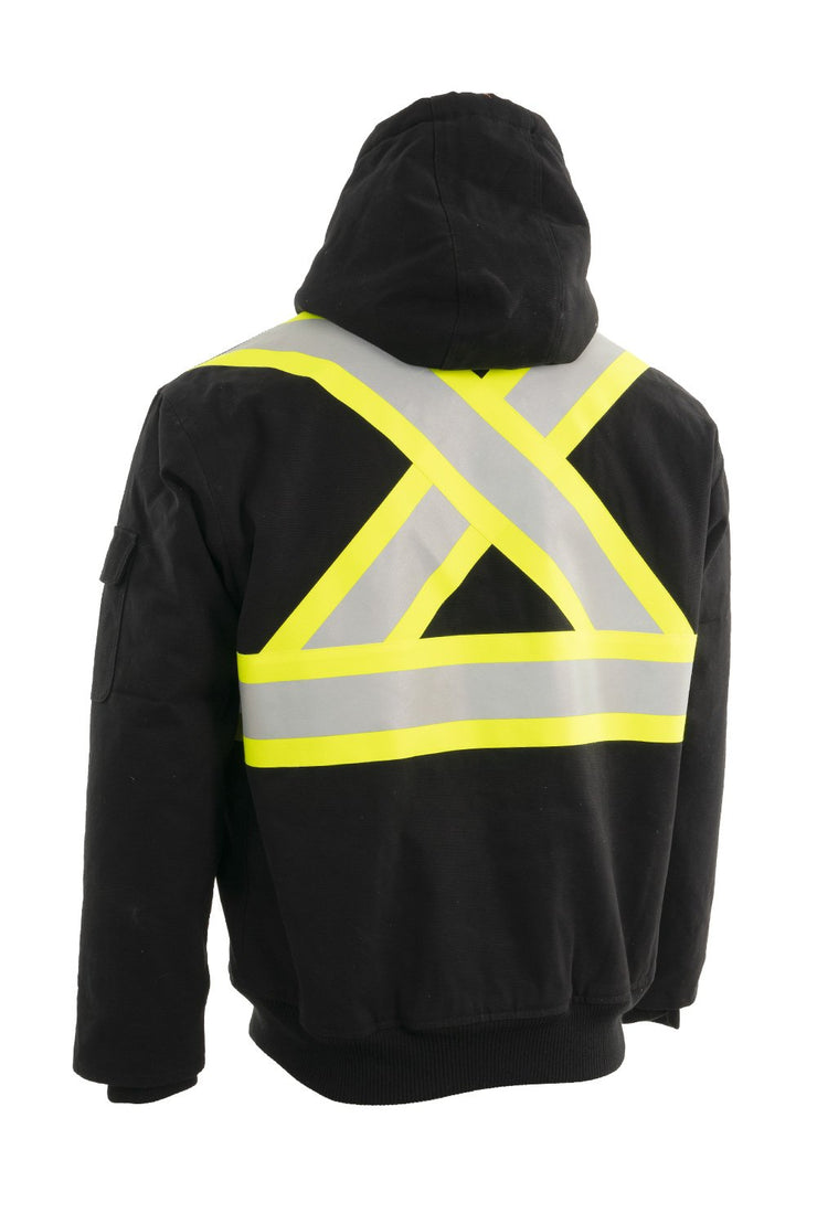 Veste de travail de sécurité en toile haute visibilité avec doublure Sherpa 