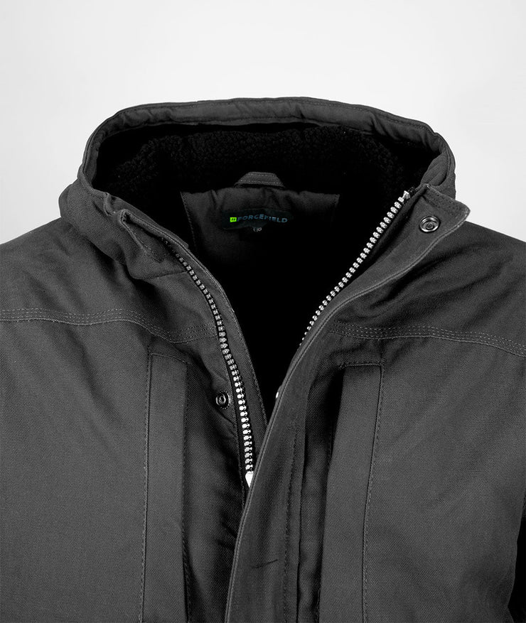 Parka utilitaire en toile isolée doublée de sherpa