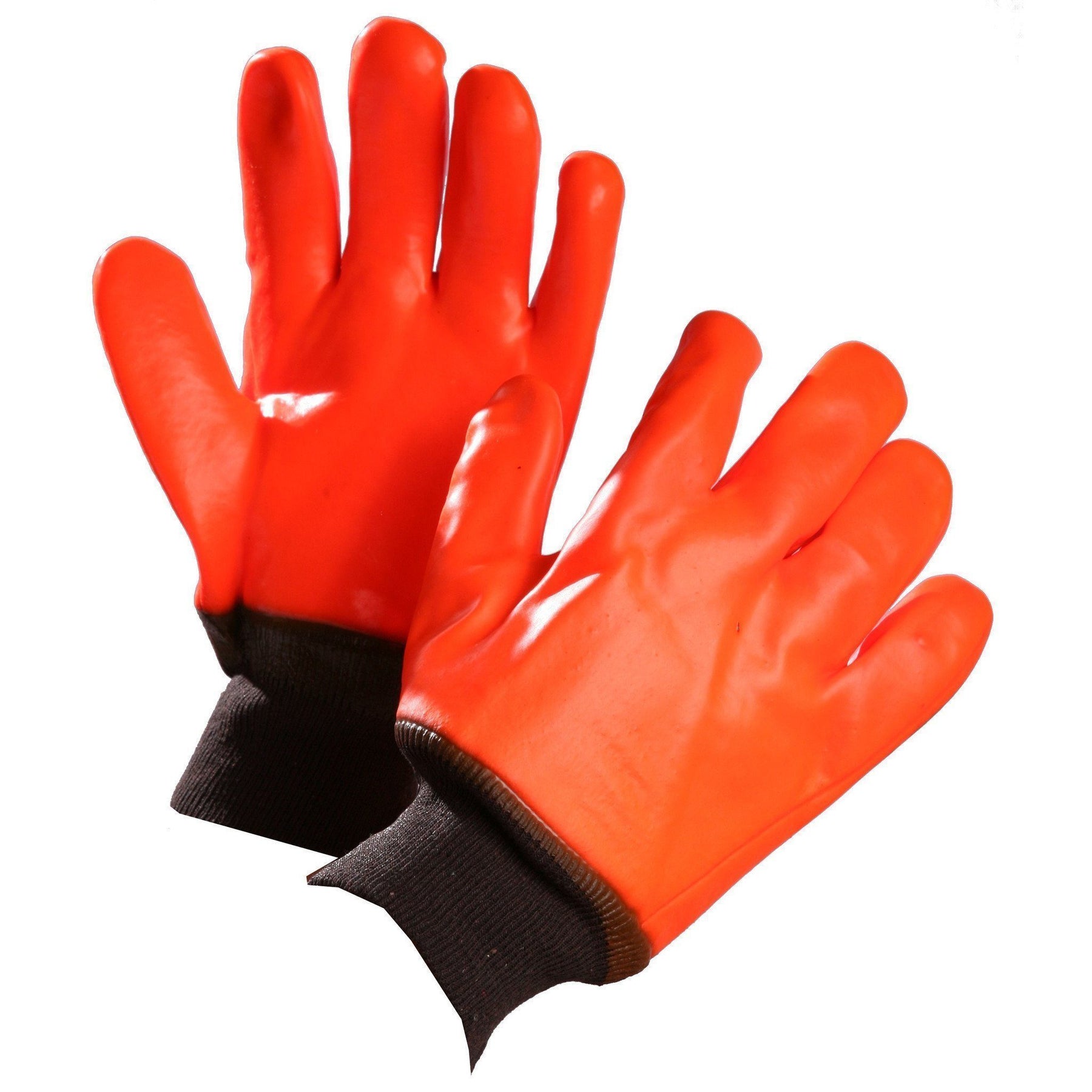 Forcefield Chemical Resistant Gloves, Orange PVC Coated, Knit