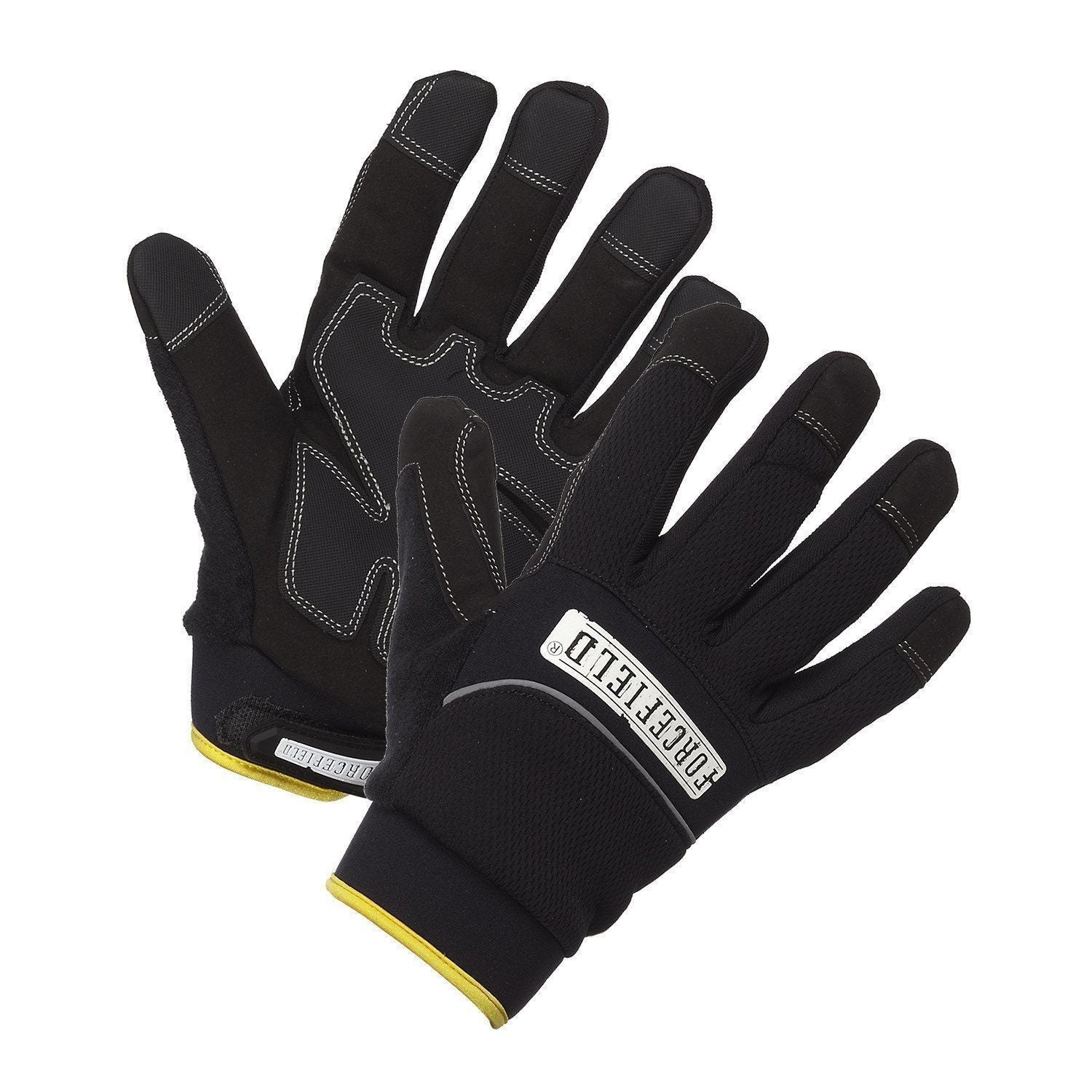 Gants D'hiver Homme Coupe-vent Et Imperméables - Doublure Polaire Chaude - Poignet élastique Long - Pour Moto, Vélo, Running