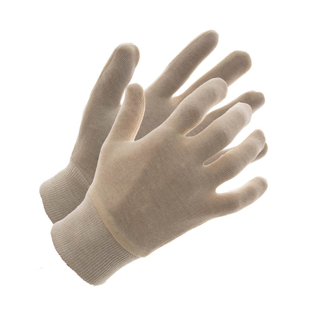 Cotton Interlock Jersey Inspector's Knit wrist Gloves