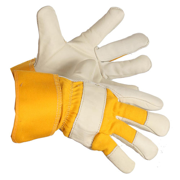"Jack Hammer" Grain Leather Work Glove, Foam and Fleece Lined