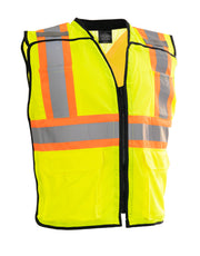 Deluxe Zip-up Safety Vest 5 Point Tear-away